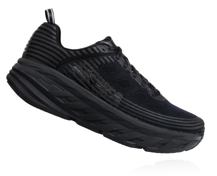 Hoka Australia One One Bondi 6 - Mens Running Shoes Black - ZRXCM-1546